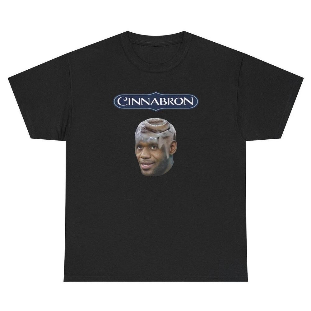 Cinnabron T Shirt Funny Lebron James Cinnamon Roll Parody Meme  Humor Tee